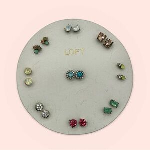 LOFT Vibrant Small Stud Earring Collection - Dainty - Set of 9